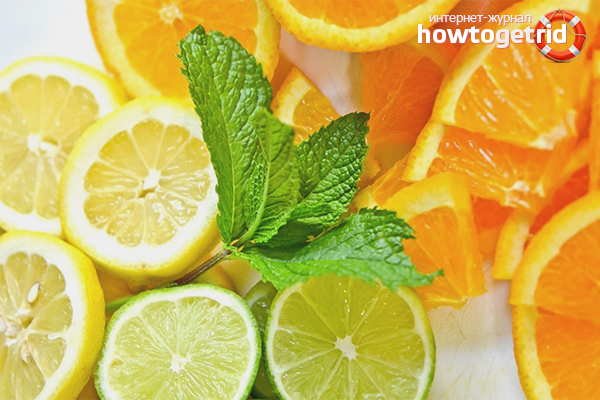 Citruses on temperature