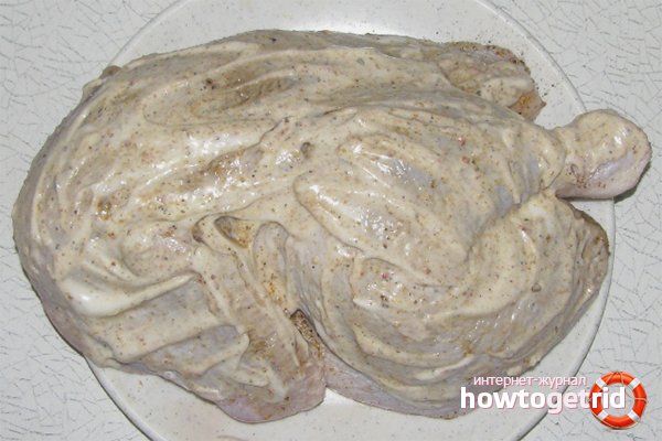 Chicken in sour cream marinade