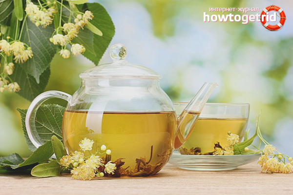 Tea from linden flowers for colds