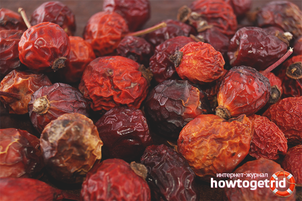 Natural drying of rose hips