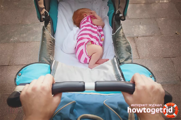 Features of the summer walk of the newborn