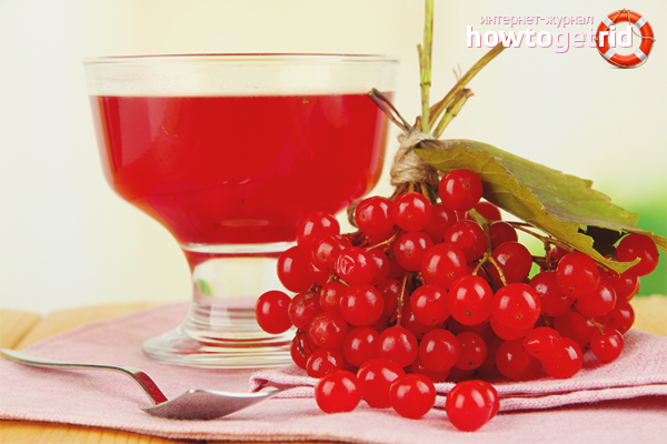 Viburnum juice with honey