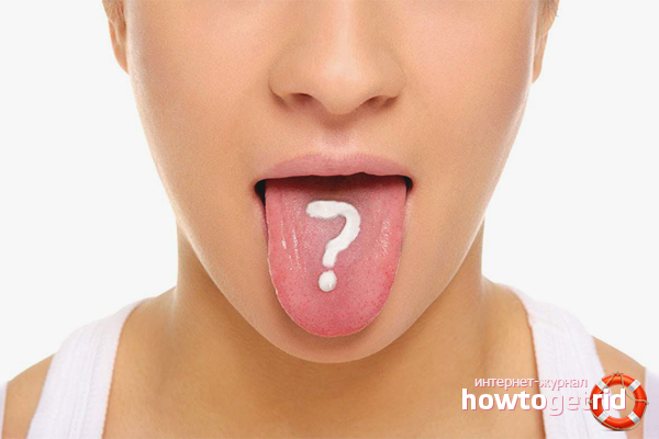 Symptoms of a tipun in the tongue