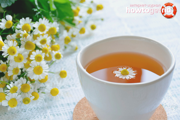 Chamomile broth for sensitive teeth