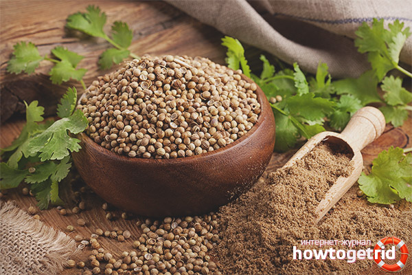 Useful properties of ground coriander