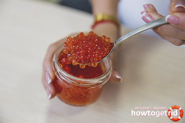 Red caviar while breastfeeding