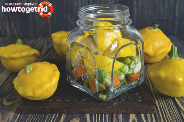 Features of harvesting squash for pickling