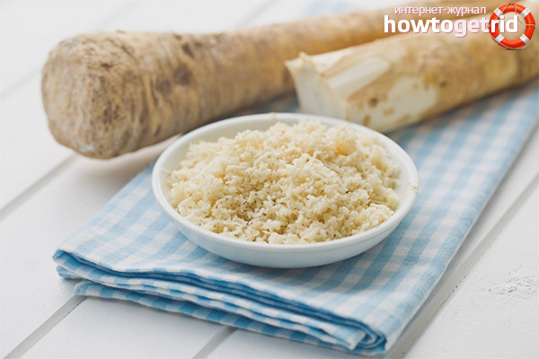 Harvesting horseradish for the winter